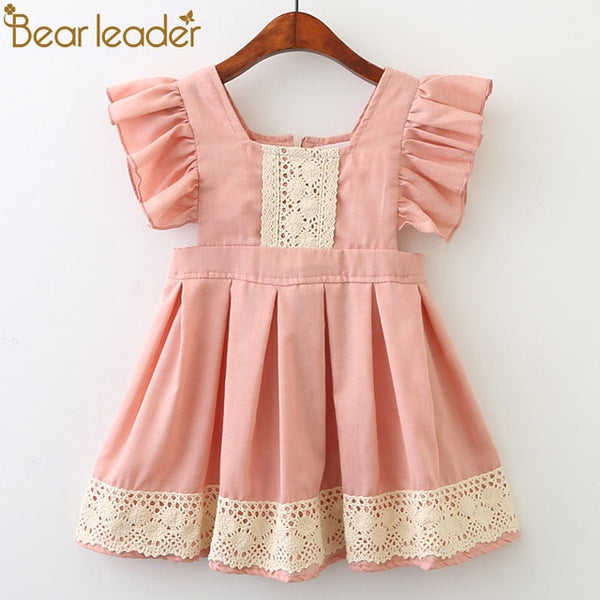 Bear Leader Girls Dress 2018 New Summer Brand Girls Clothes Lace And Ball Design Baby Girls Dress Party Dress For 3-7 Years