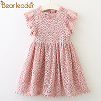 Bear Leader Girls Dress 2018 New Summer Brand Girls Clothes Lace And Ball Design Baby Girls Dress Party Dress For 3-7 Years